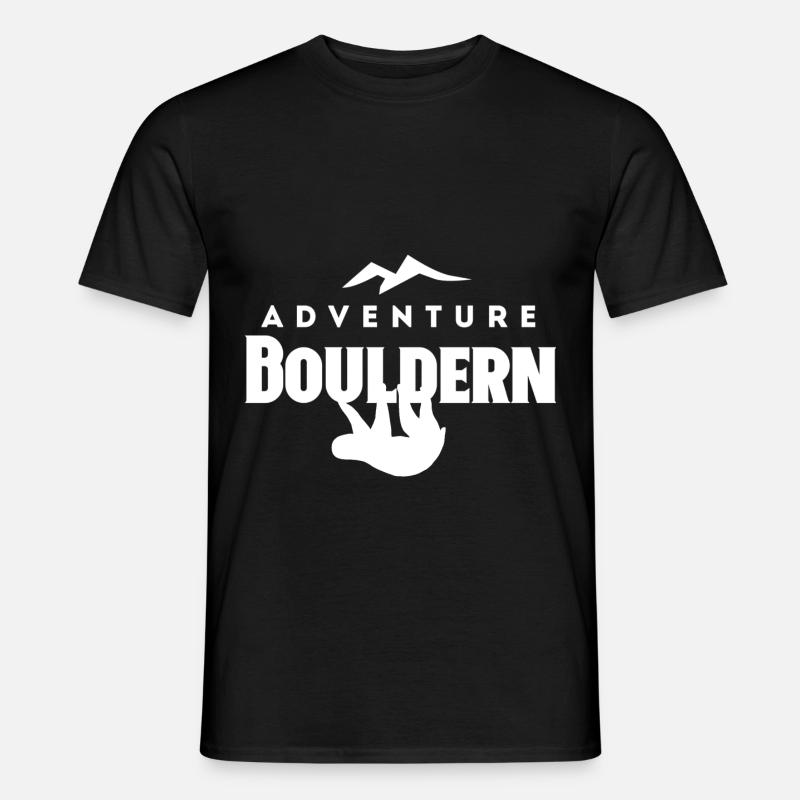 Adventure bouldering sloth white - Men's T-Shirt - black