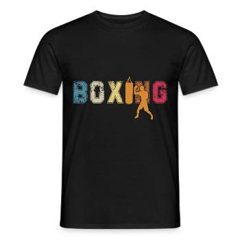 Boxen - Männer T-Shirt - Schwarz - Vorne - AI Model Male 178 light (178cm)
