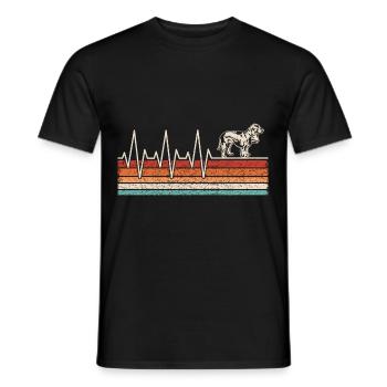 Cocker Spaniel Heartbeat - Men's T-Shirt - black - Front - AI Model Male 178 light (178cm)