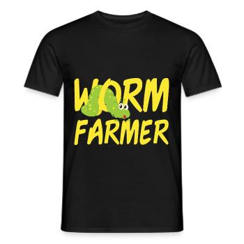 Worm Farmer - Männer T-Shirt - Schwarz - Vorne - AI Model Male 178 light (178cm)