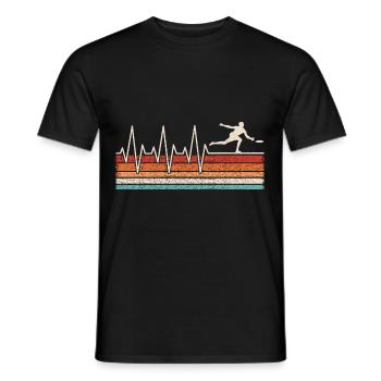 Frisbee Herzschlag - Männer T-Shirt - Schwarz - Vorne - AI Model Male 178 light (178cm)