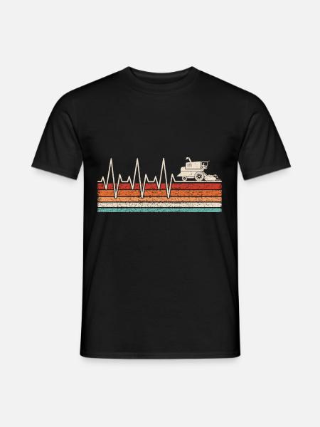 Combine Heartbeat - Men's T-Shirt - black