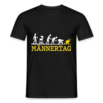 Männertag Evolution Herrentag Bier Grillabend - Männer T-Shirt - Schwarz - Vorne - AI Model Male 178 light (178cm)