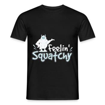 Feelin Squatchy Sasquatch - Men's T-Shirt - black - Front - AI Model Male 178 light (178cm)