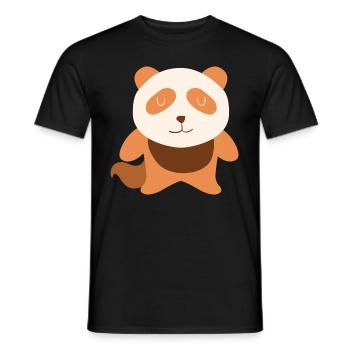 Cute red panda - Netter roter Panda - Männer T-Shirt - Schwarz - Vorne - AI Model Male 178 light (178cm)