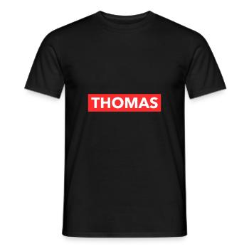 Thomas - Men's T-Shirt - black - Front - AI Model Male 178 light (178cm)
