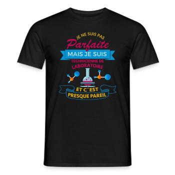 Technicienne de laboratoire parfaite shirt cadeau - T-shirt homme - noir - Devant - AI Model Male 178 light (178cm)