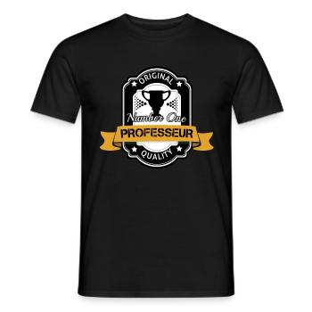 Professeur number one original cadeau - T-shirt homme - noir - Devant - AI Model Male 178 light (178cm)