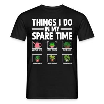 Ce que je fais pendant mon temps libre - T-shirt homme - noir - Devant - AI Model Male 178 light (178cm)