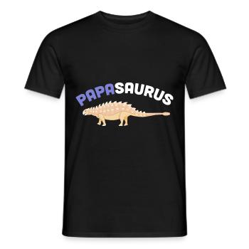 Ankylosaurus Papasaurus Ankylosaurus Dinosaurier P - Männer T-Shirt - Schwarz - Vorne - AI Model Male 178 light (178cm)
