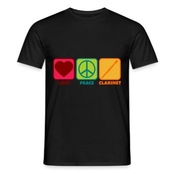 Joueuse de clarinette Dictons de joueur de clarinette - T-shirt homme - noir - Devant - AI Model Male 178 light (178cm)