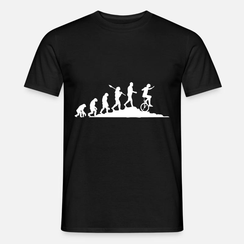 Evolution Einradfahrer - Männer T-Shirt - Schwarz