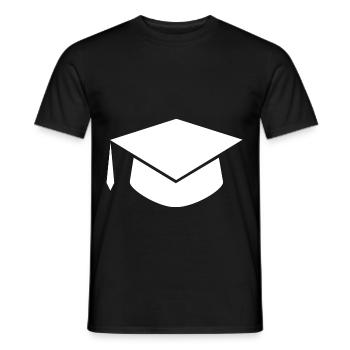 Doktorhut Bachelor Master Abi Abitur Abschluss Hut - Männer T-Shirt - Schwarz - Vorne - AI Model Male 178 light (178cm)