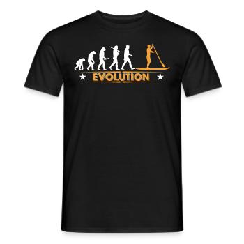 SUP - Stand up paddle - Evolution - Men's T-Shirt - black - Front - AI Model Male 178 light (178cm)