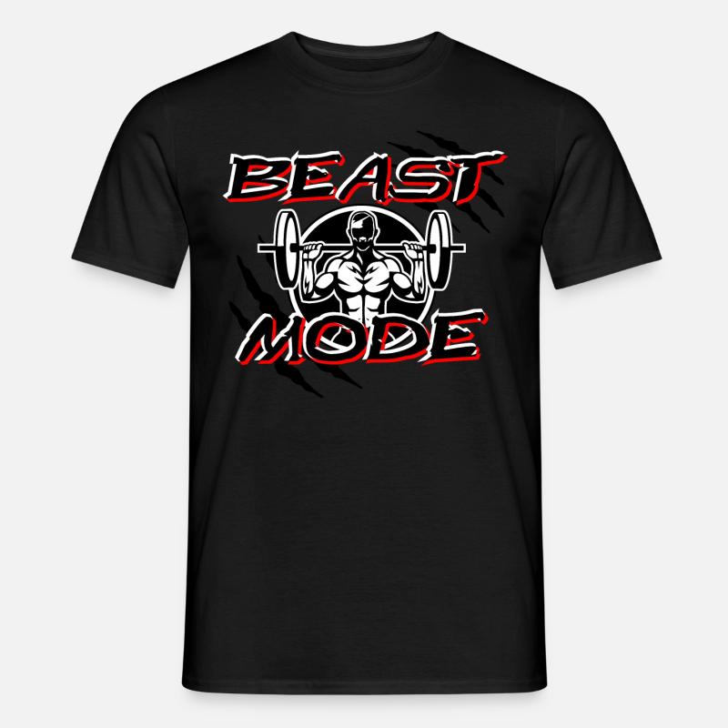 BEAST MODE // WHITE - Männer T-Shirt - Schwarz