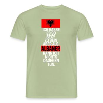 Albaner Sprüche - Männer T-Shirt - Sage - Vorne - AI Model Male 178 light (178cm)