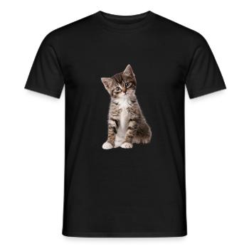 MIGON KITTEN - Männer T-Shirt - Schwarz - Vorne - AI Model Male 178 light (178cm)