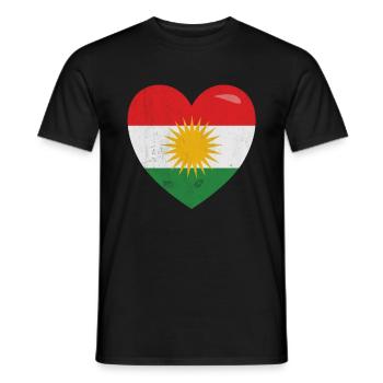 Kurdistan t shirt - Men's T-Shirt - black - Front - AI Model Male 178 light (178cm)