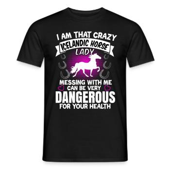 Islandpferde toelt Isi Geschenk - Männer T-Shirt - Schwarz - Vorne - AI Model Male 178 light (178cm)