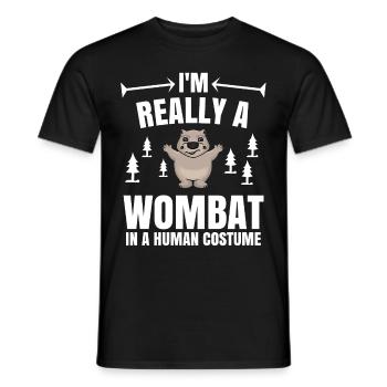 Wombat Beuteltier Australien Geschenk - Männer T-Shirt - Schwarz - Vorne - AI Model Male 178 light (178cm)