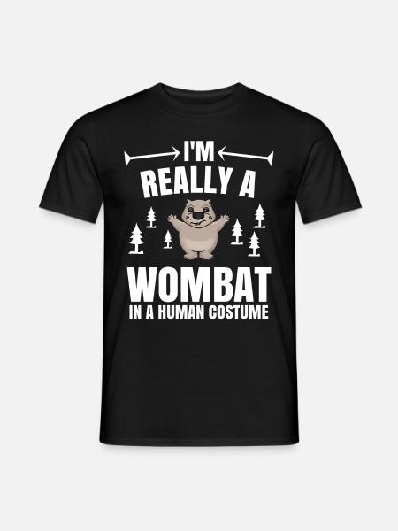 Wombat marsupial Australia gift - Men's T-Shirt - black