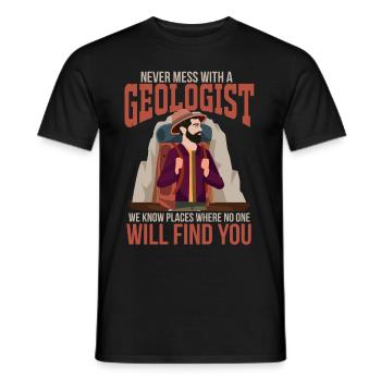 Geologie Wissenschaften Geologe Geschenk Felsen - Männer T-Shirt - Schwarz - Vorne - AI Model Male 178 light (178cm)