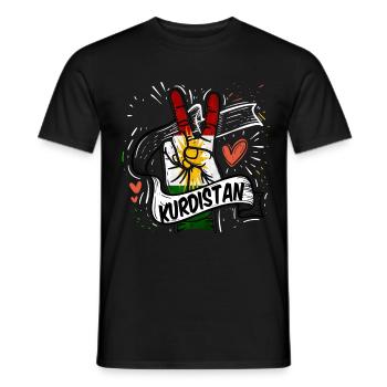 Kurdistan Kurdes Kurdes cadeau azadi rojava irak - T-shirt homme - noir - Devant - AI Model Male 178 light (178cm)
