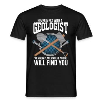 Geologie Geowissenschaften Felsen Geschenk steine - Männer T-Shirt - Schwarz - Vorne - AI Model Male 178 light (178cm)