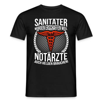 Sanitäter Rettungssanitäter Notarzt Geschenk - Männer T-Shirt - Schwarz - Vorne - AI Model Male 178 light (178cm)