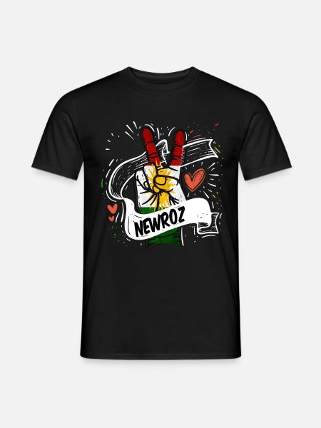 Kurdistan Iraq Kurdish gift azadi Mardin - Men's T-Shirt - black