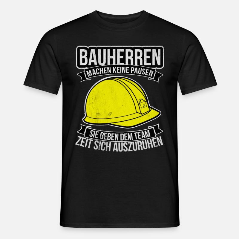 Bauherr - Männer T-Shirt - Schwarz