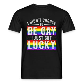 LGBT Schwul Homosexuell - Männer T-Shirt - Schwarz - Vorne - AI Model Male 178 light (178cm)