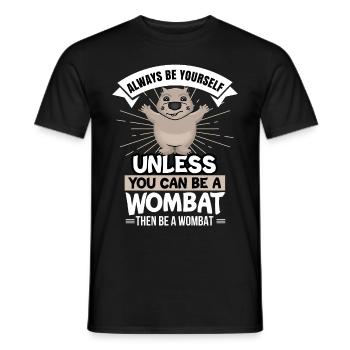 Wombat - Men's T-Shirt - black - Front - AI Model Male 178 light (178cm)