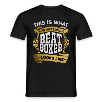 Beatbox - T-shirt homme - noir - Devant - AI Model Male 178 light (178cm)