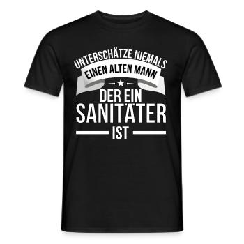 Sanitaeter Notarzt erste Hilfe Geschenk - Männer T-Shirt - Schwarz - Vorne - AI Model Male 178 light (178cm)