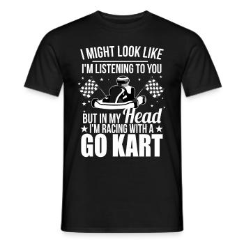 T-shirt GoKart - T-shirt homme - noir - Devant - AI Model Male 178 light (178cm)