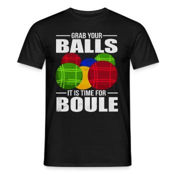 Petanque Aktuell Boule Kugeln Geschenk - Männer T-Shirt - Schwarz - Vorne - AI Model Male 178 light (178cm)