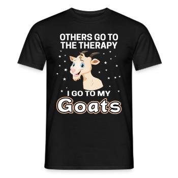 Farm goat farmer gift goat farmer woman - Men's T-Shirt - black - Front - AI Model Male 178 light (178cm)