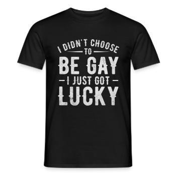 Gay gay pride - T-shirt homme - noir - Devant - AI Model Male 178 light (178cm)