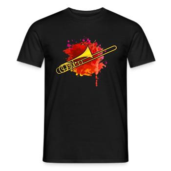 Trombone Instrument Brass Band Trombonist Gift - T-shirt homme - noir - Devant - AI Model Male 178 light (178cm)
