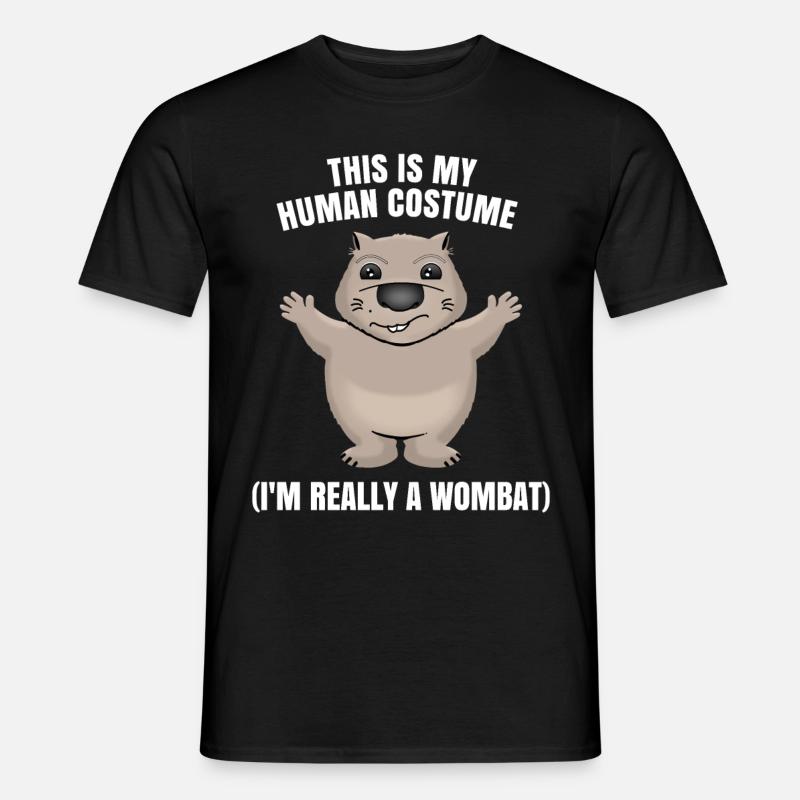 Wombat - Männer T-Shirt - Schwarz