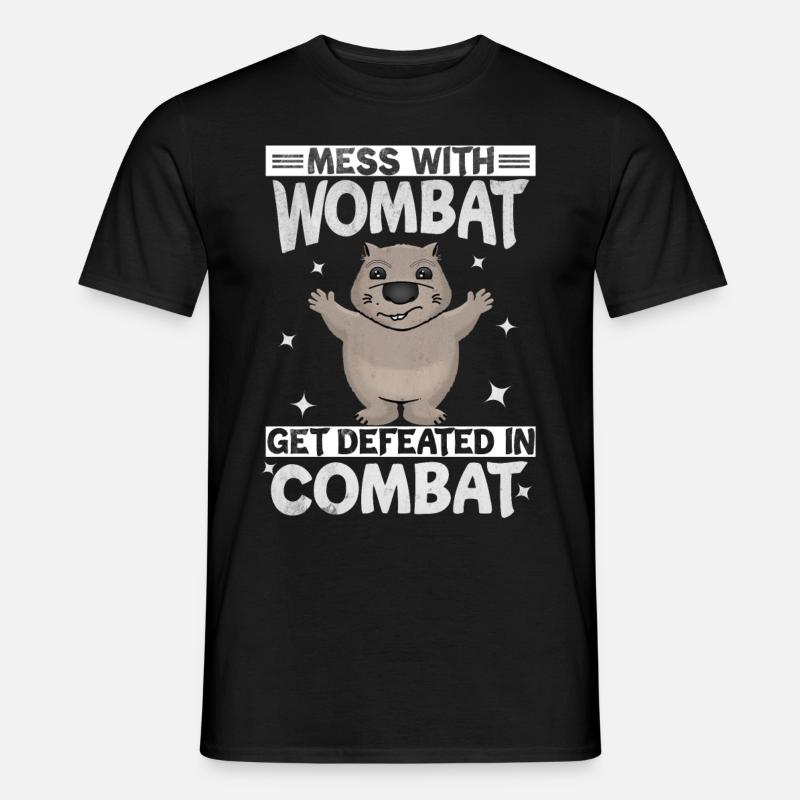 Wombat - Männer T-Shirt - Schwarz
