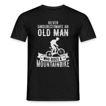 vélo de montagne - T-shirt homme - noir - Devant - AI Model Male 178 light (178cm)