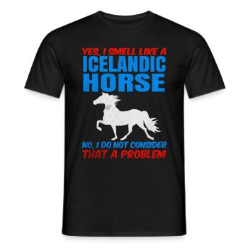 Cheval islandais - T-shirt homme - noir - Devant - AI Model Male 178 light (178cm)