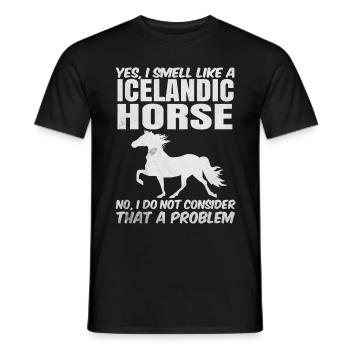 Cheval islandais - T-shirt homme - noir - Devant - AI Model Male 178 light (178cm)