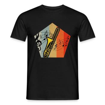 Trombone Instrument Brass Band Trombonist Gift - T-shirt homme - noir - Devant - AI Model Male 178 light (178cm)