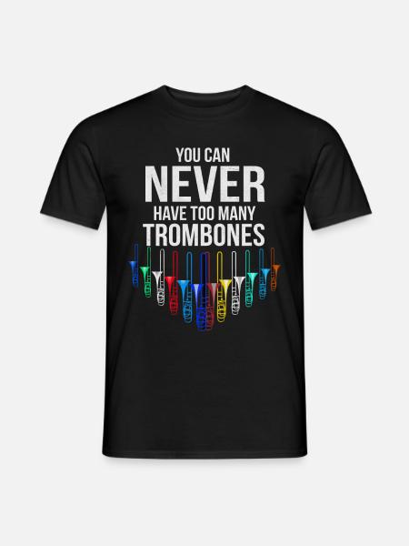 Posaune - Männer T-Shirt - Schwarz