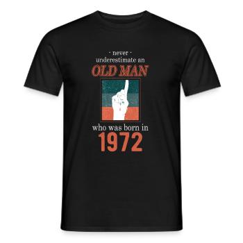 Birthday 1972 - Men's T-Shirt - black - Front - AI Model Male 178 light (178cm)
