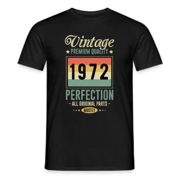 Birthday 1972 - Men's T-Shirt - black - Front - AI Model Male 178 light (178cm)