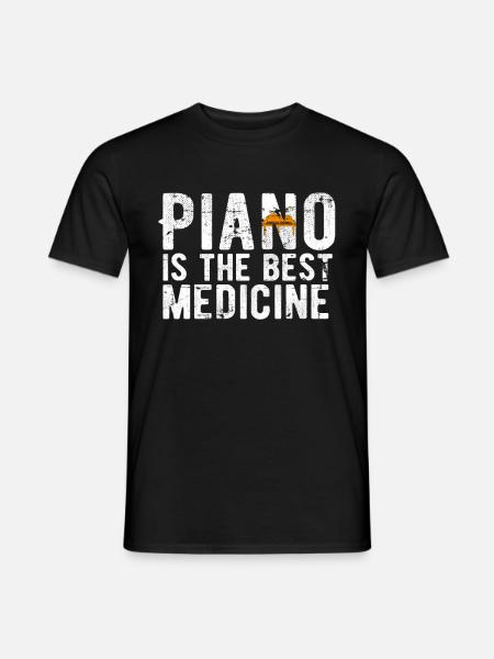 piano - T-shirt homme - noir